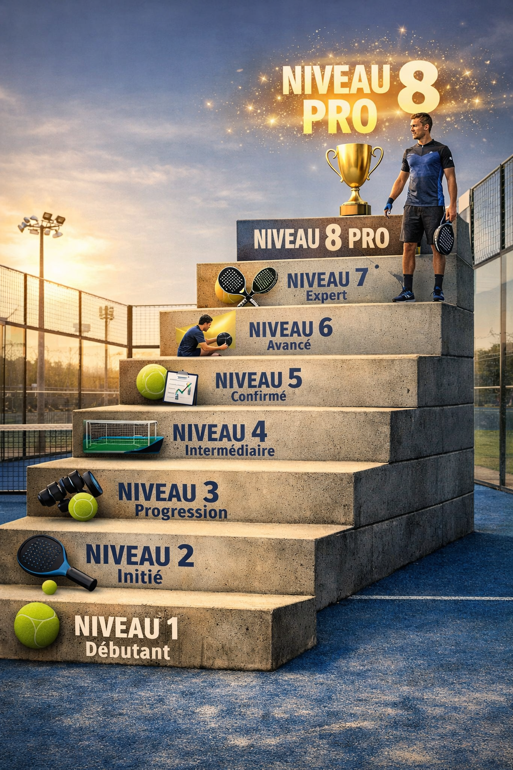 illustration de l'histoire du padel niveau padel
